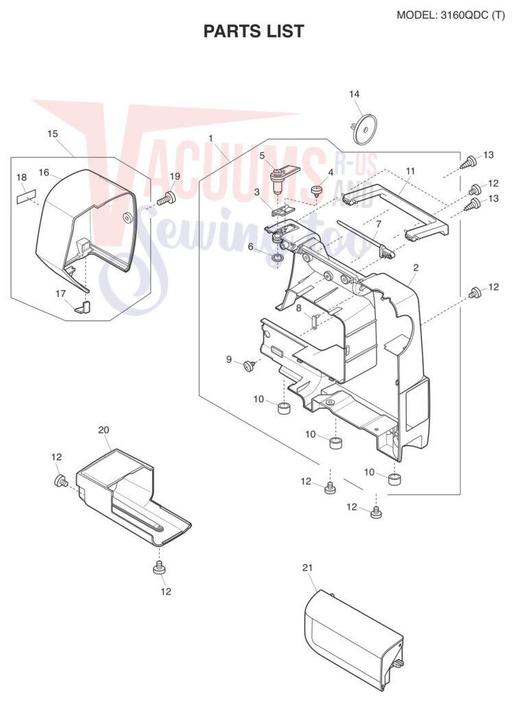 Janome 3160QDC-T exploded schematic diagram (page 5)