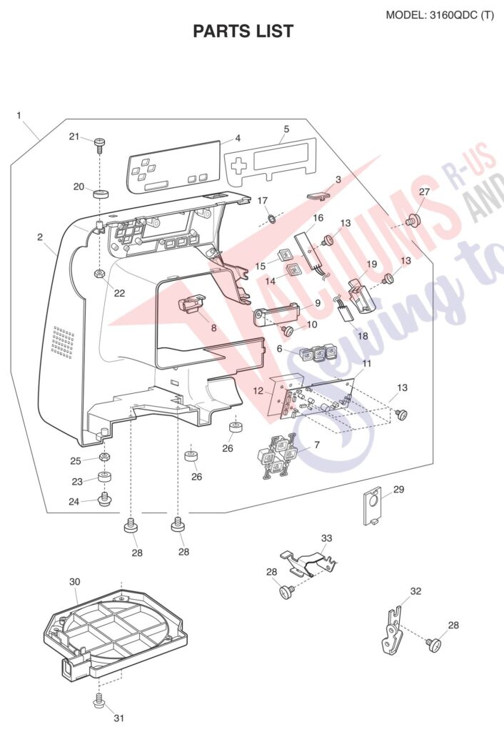 Janome 3160QDC-T exploded schematic diagram (page 6)