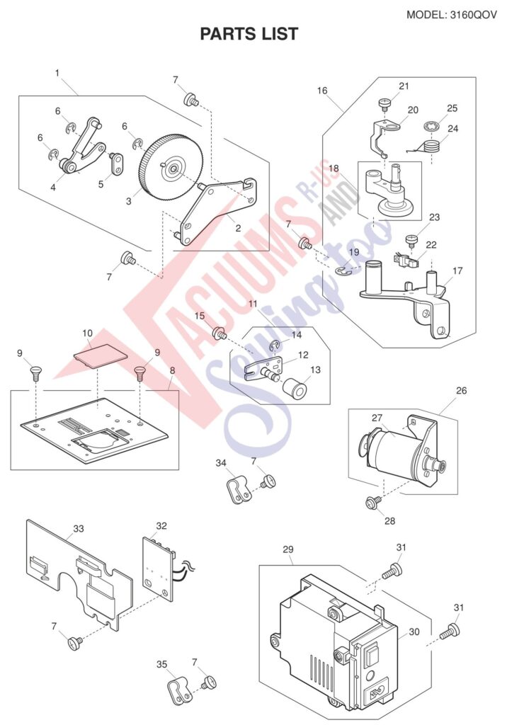 Janome 3160QOV exploded schematic diagram (page 4)