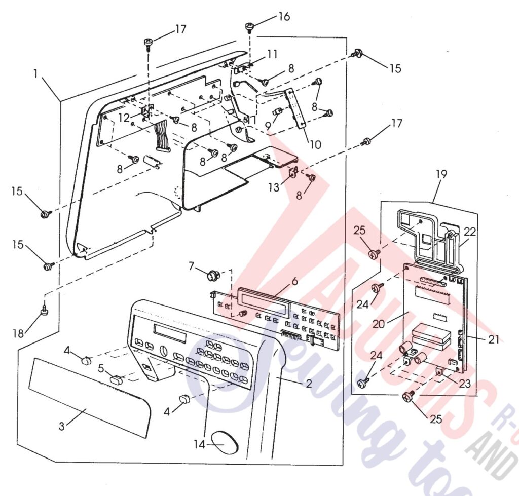 Janome 3500 exploded schematic diagram (page 4)