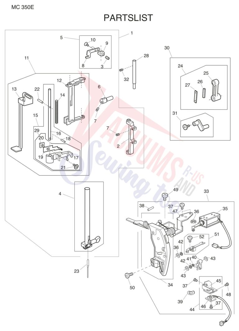 Janome 350E schematic page 5 preview
