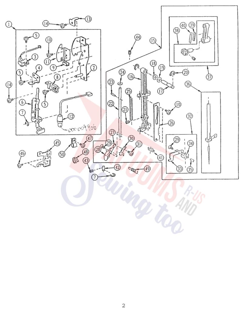 Dirt Devil 4000 exploded schematic diagram (page 2)
