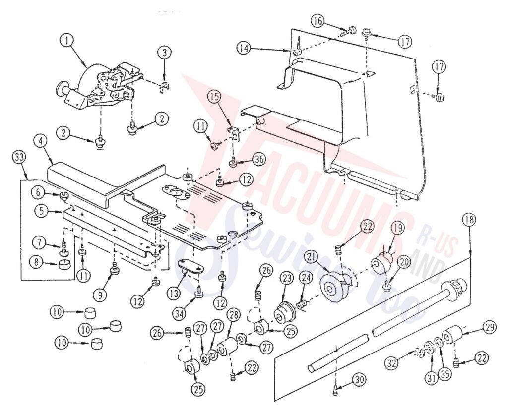 Dirt Devil 4000 exploded schematic diagram (page 5)