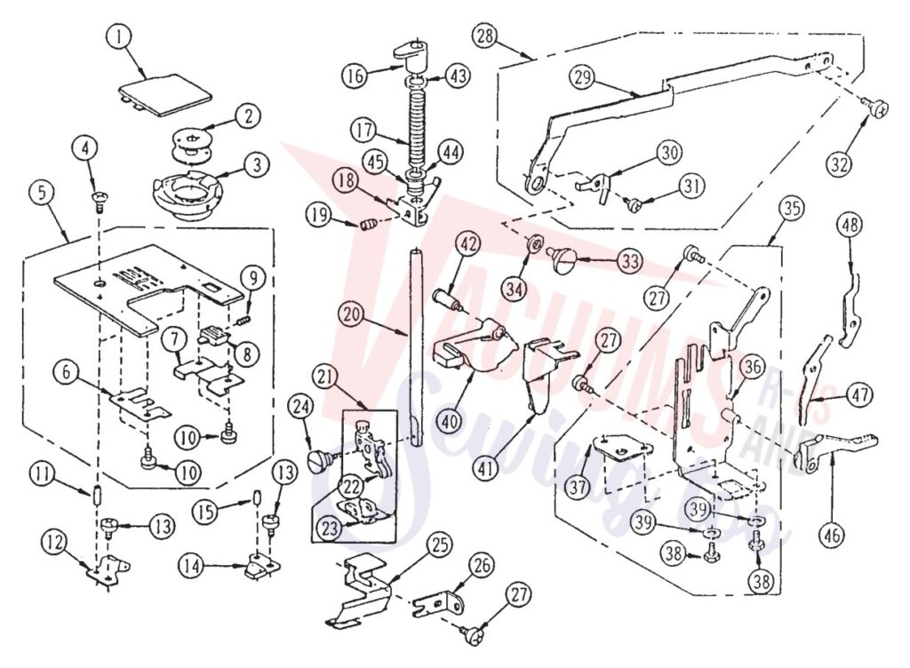 Dirt Devil 4000 exploded schematic diagram (page 6)