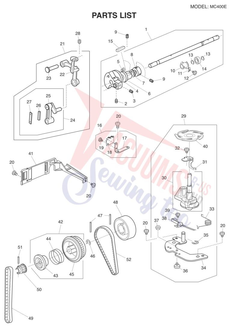 Janome 400E schematic page 6 preview