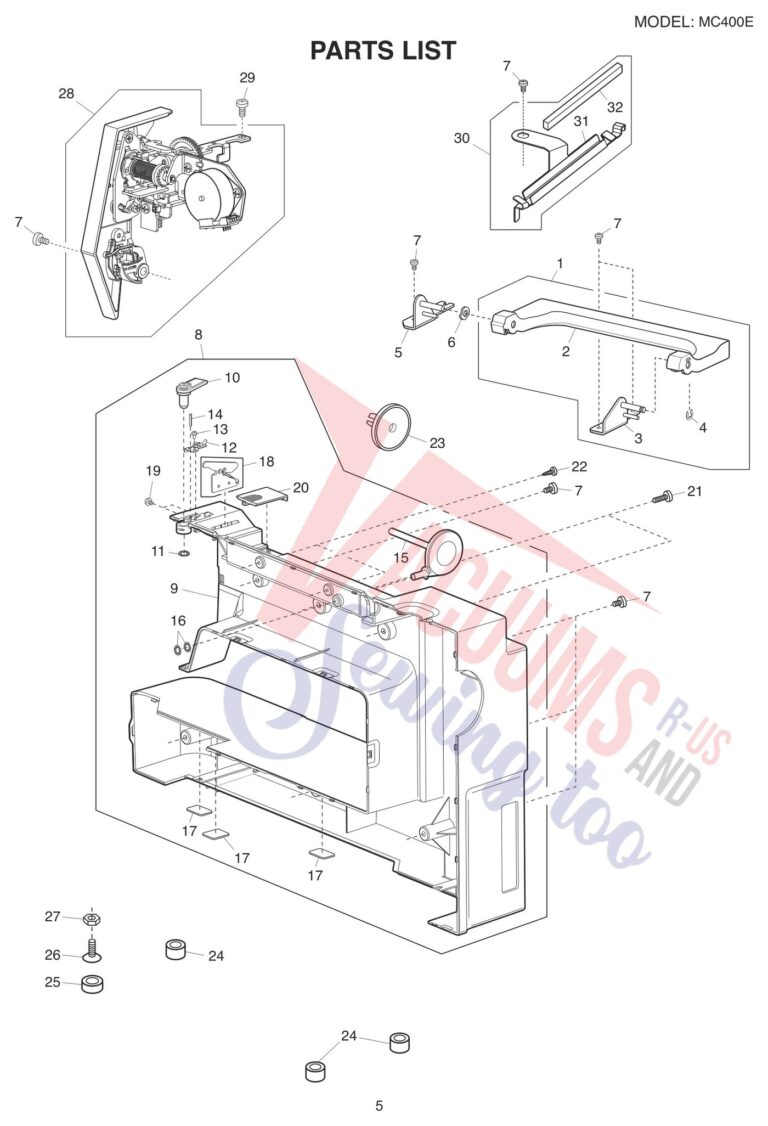 Janome 400E schematic page 7 preview