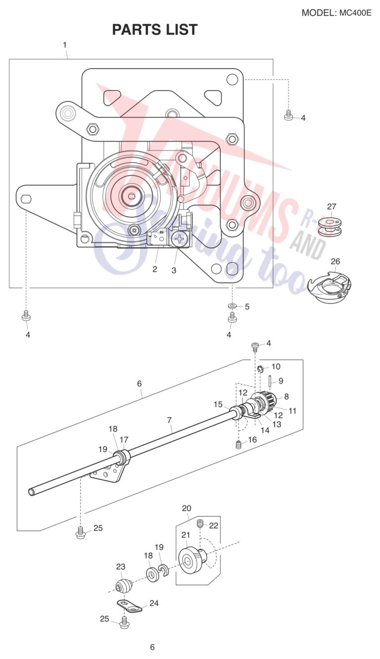 Janome 400E schematic page 8 preview