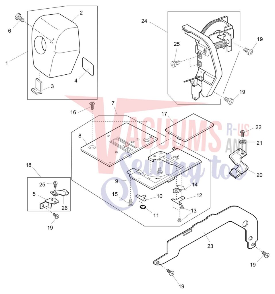 Janome 4045LX exploded schematic diagram (page 3)