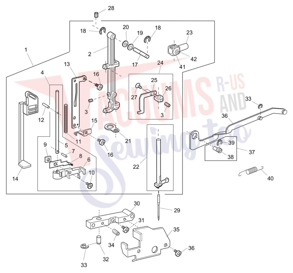 Janome 4045LX exploded schematic diagram (page 4)