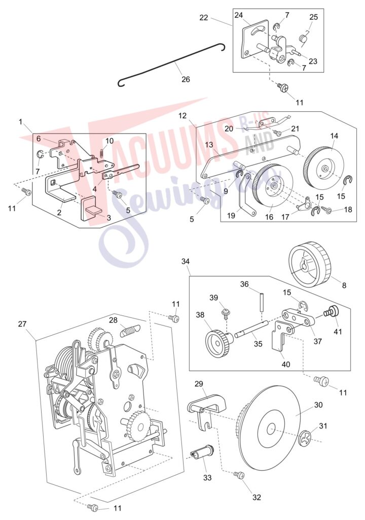 Janome 4045LX exploded schematic diagram (page 6)