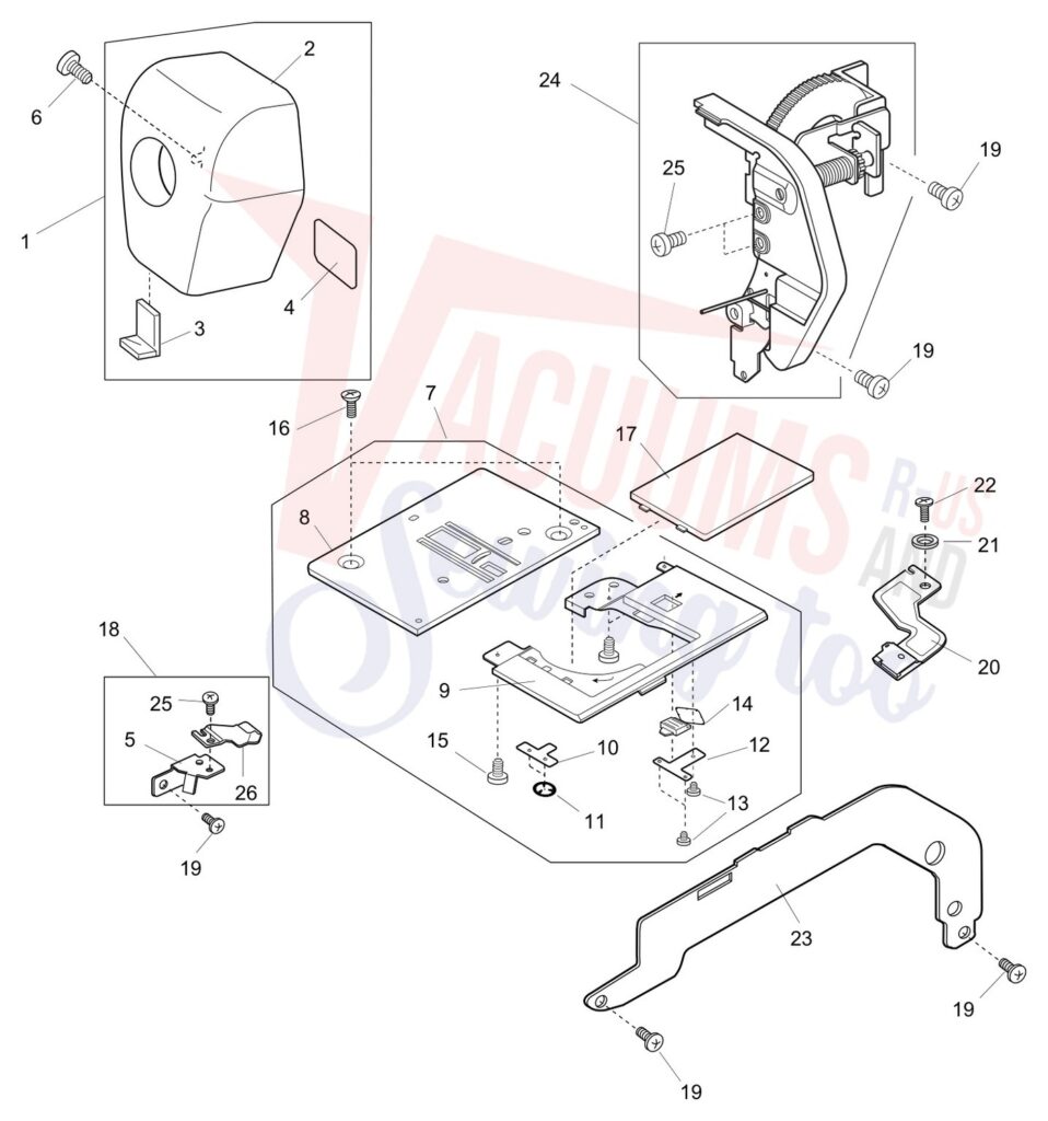 Janome 4045NX exploded schematic diagram (page 3)