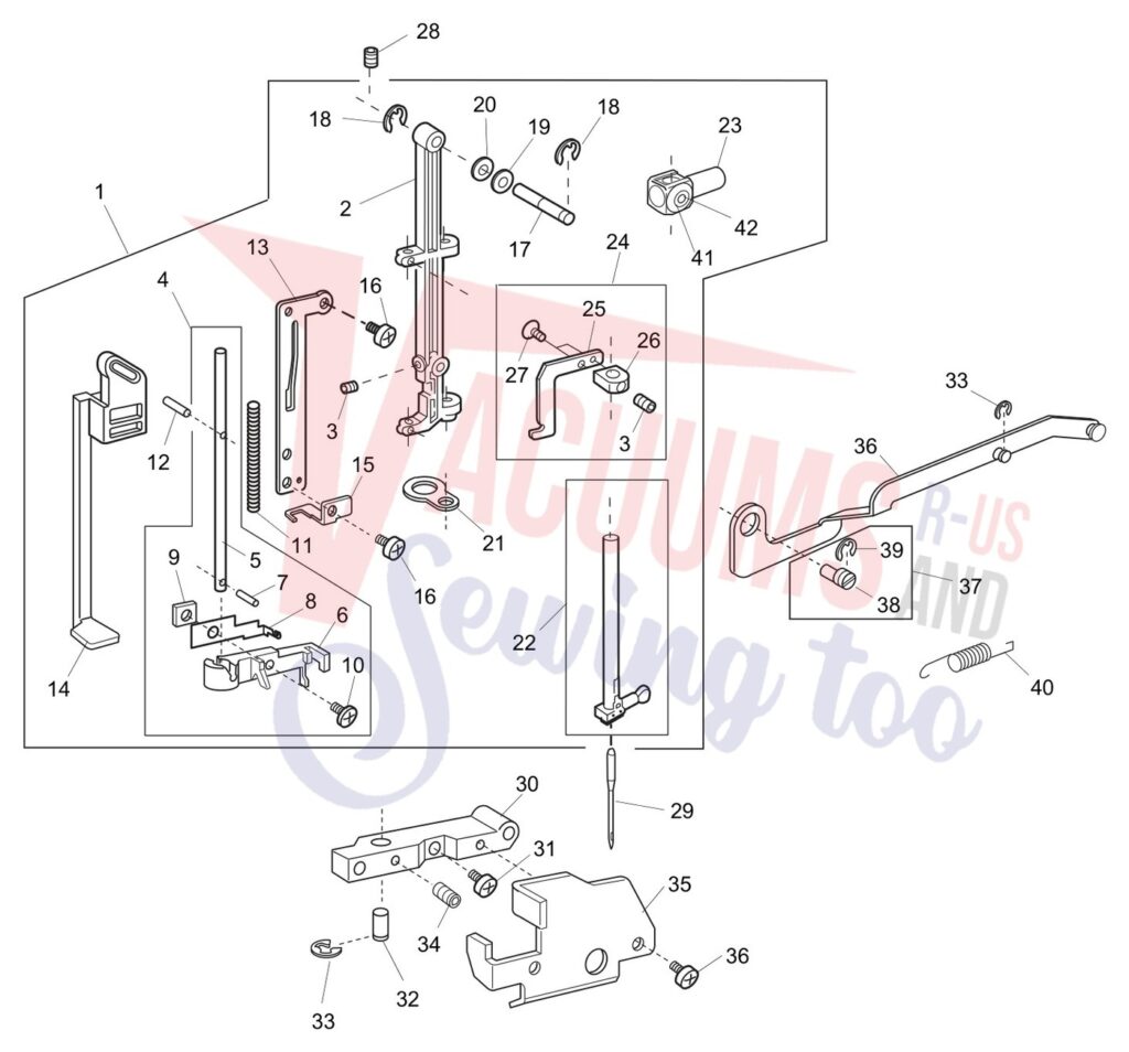 Janome 4045NX exploded schematic diagram (page 4)