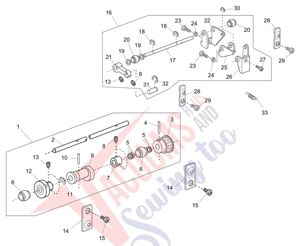 Janome 4045NX exploded schematic diagram (page 9)