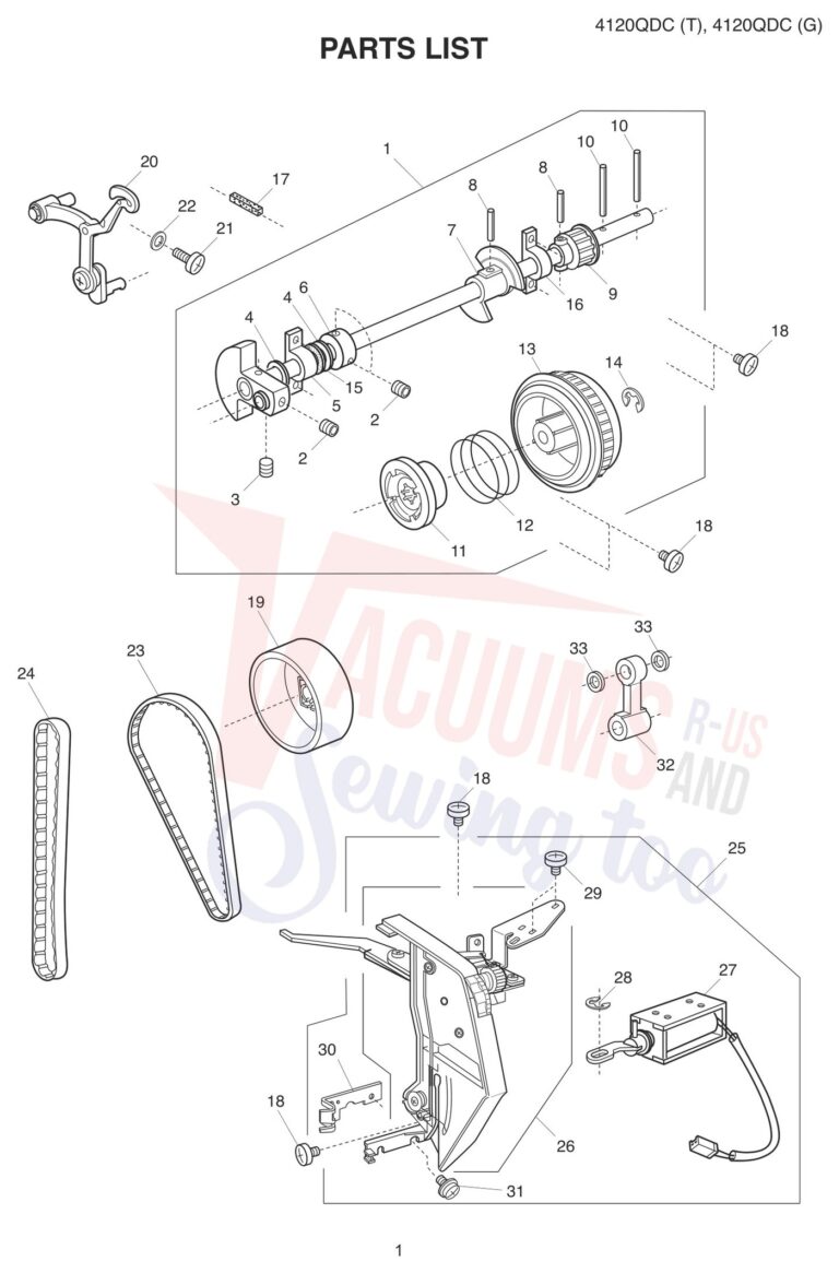 Janome 4120QDC-T schematic page 1 preview