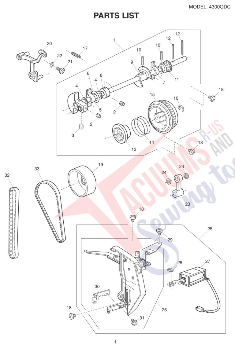 Janome 4300QDC-B schematic page 1 preview