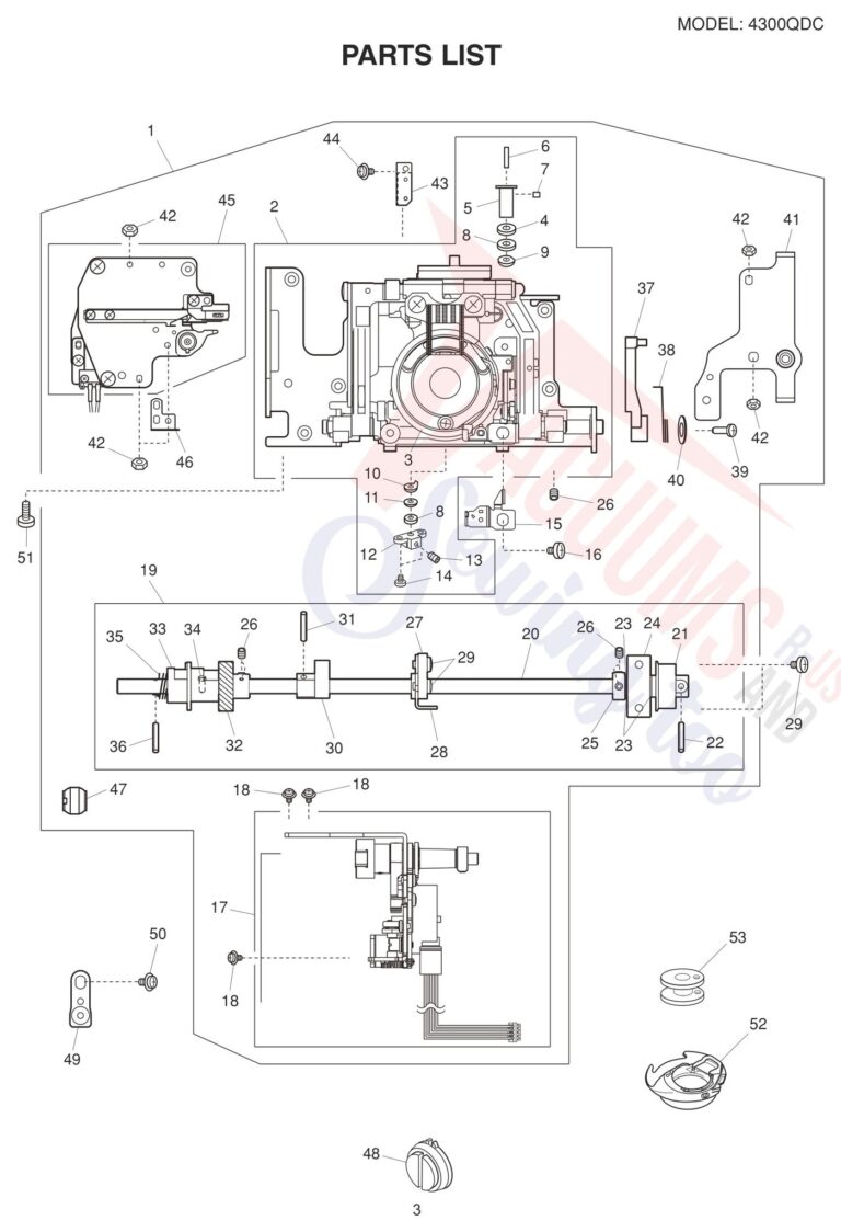 Janome 4300QDC-B schematic page 3 preview