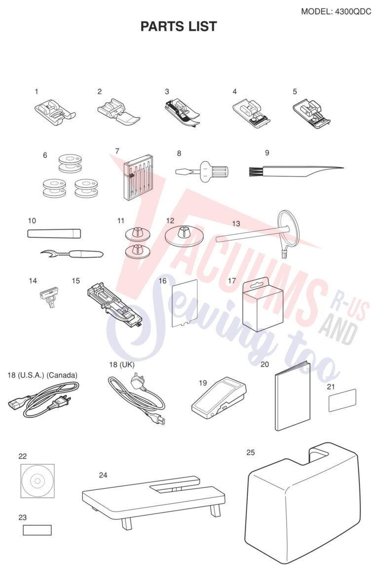 Janome 4300QDC-B schematic page 7 preview