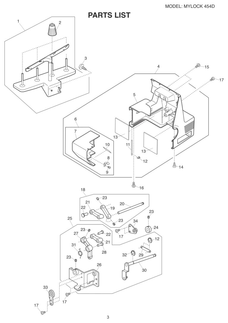 Janome 454D schematic page 7 preview