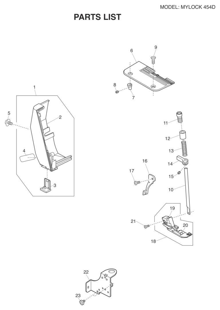 Janome 454D schematic page 8 preview