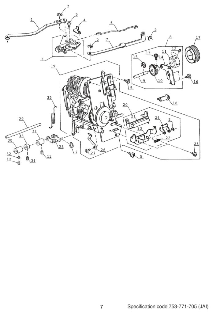 Janome 4618LE exploded schematic diagram (page 8)