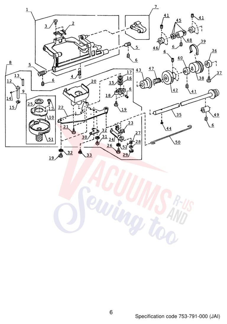 Janome 4623LE schematic page 7 preview