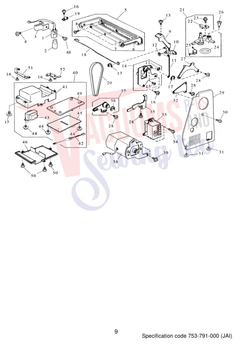 Janome 4623LE schematic page 10 preview