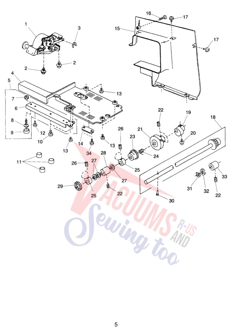 Janome 4800QC schematic page 5 preview
