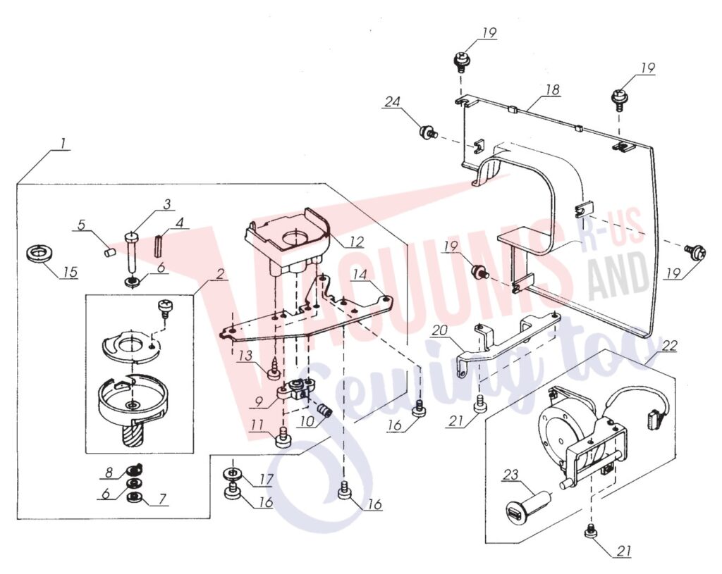 Oreck 5000 exploded schematic diagram (page 4)