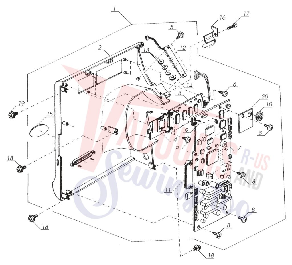 Oreck 5000 exploded schematic diagram (page 9)