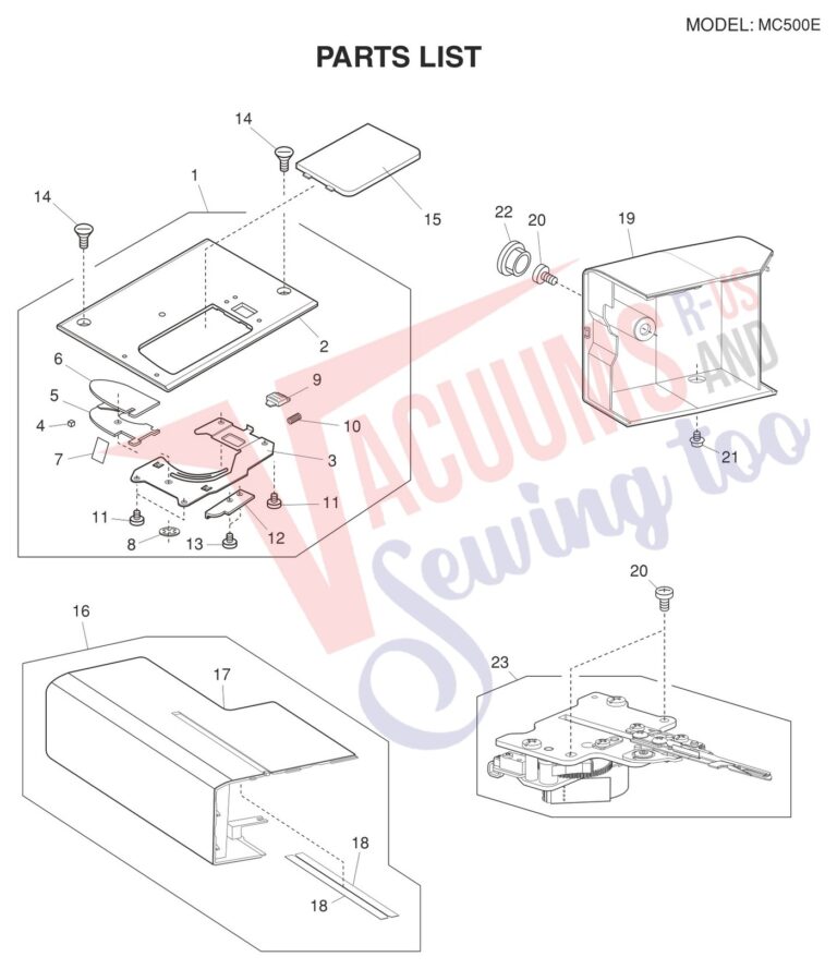 Janome 500E schematic page 4 preview