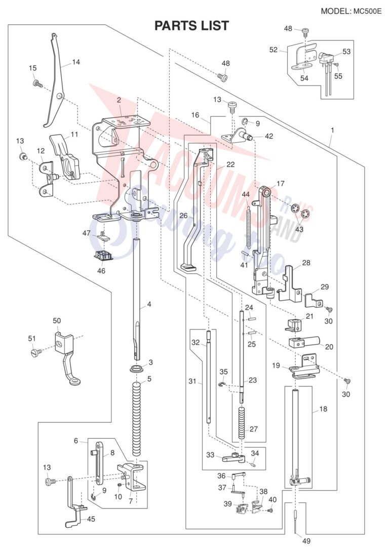Janome 500E schematic page 5 preview