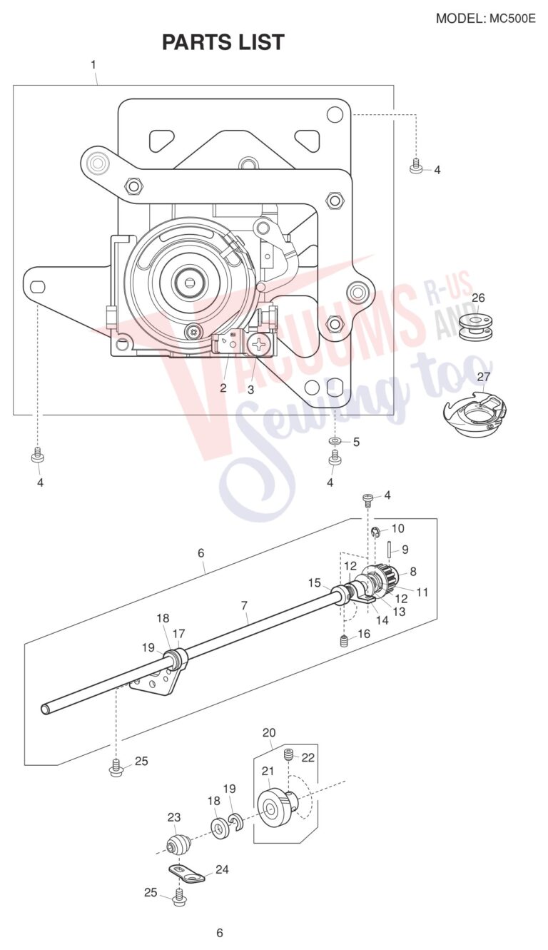 Janome 500E schematic page 8 preview
