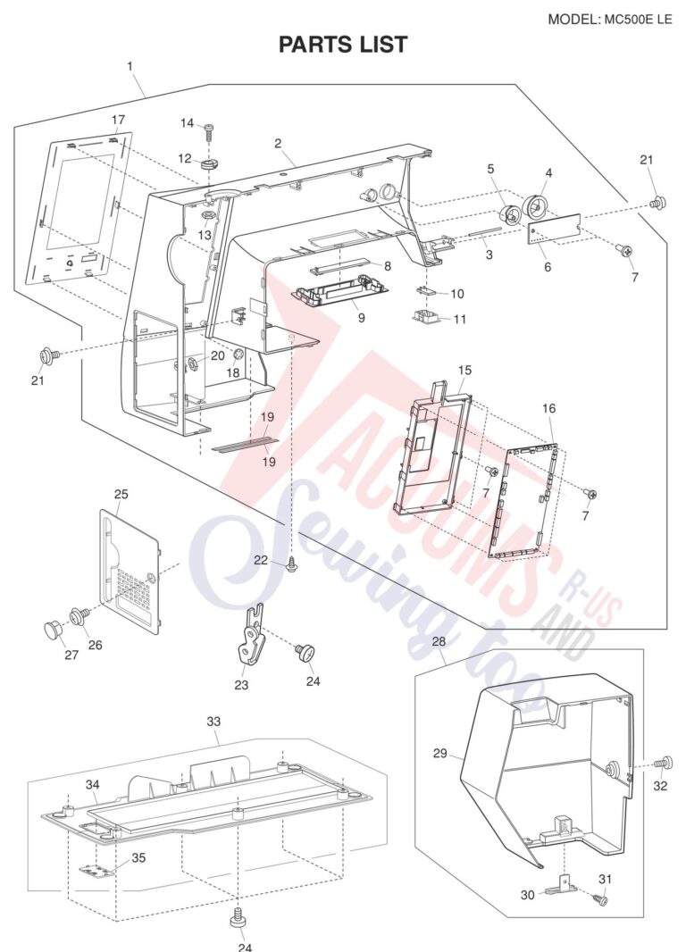 Janome 500ELE schematic page 1 preview