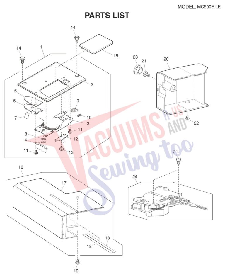 Janome 500ELE schematic page 2 preview