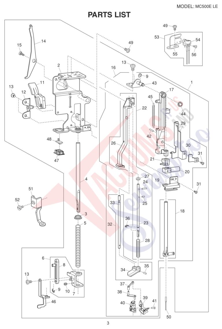 Janome 500ELE schematic page 3 preview