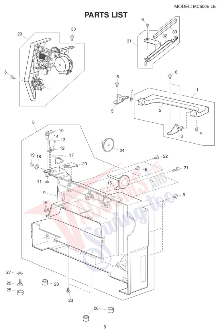 Janome 500ELE schematic page 5 preview