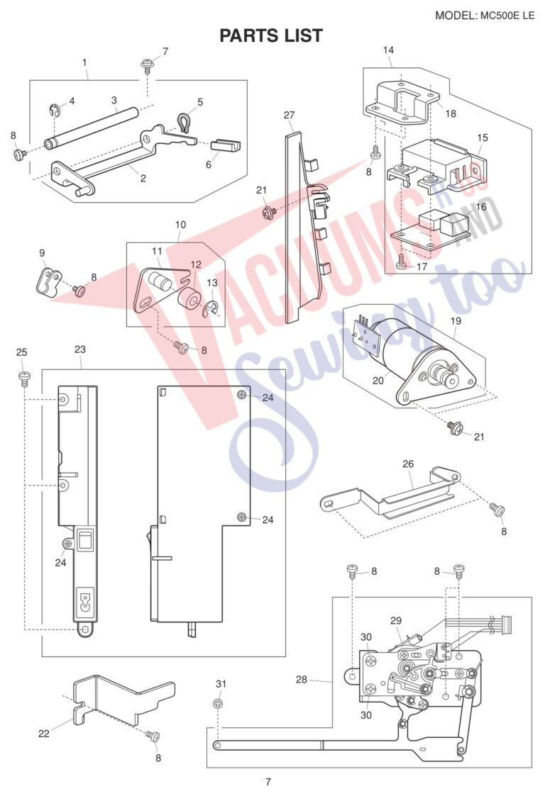 Janome 500ELE schematic page 7 preview