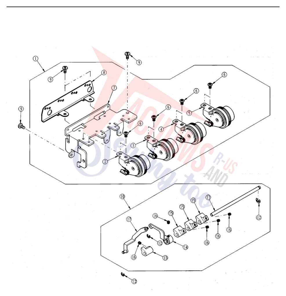 Janome 504D exploded schematic diagram (page 2)