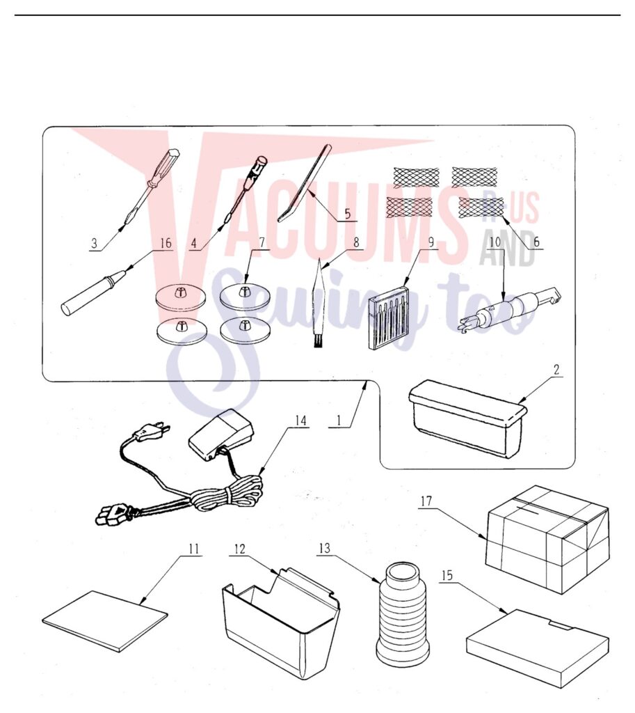 Janome 504D exploded schematic diagram (page 3)
