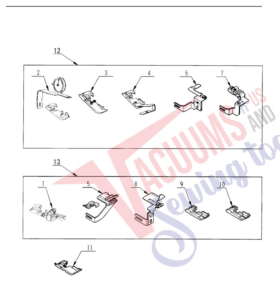 Janome 504D exploded schematic diagram (page 4)