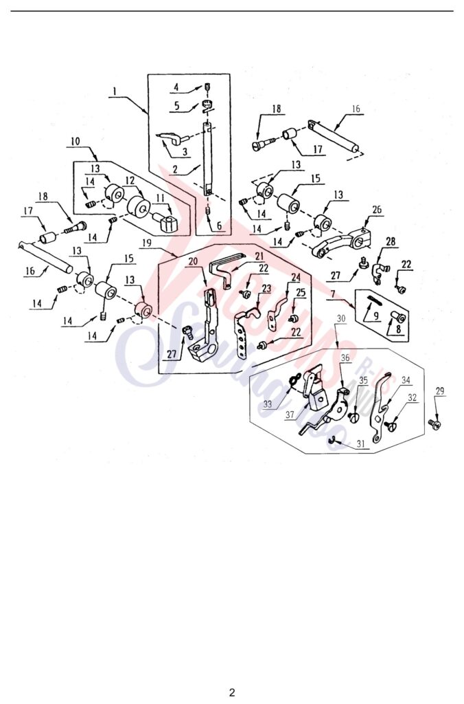 Janome 504D exploded schematic diagram (page 5)
