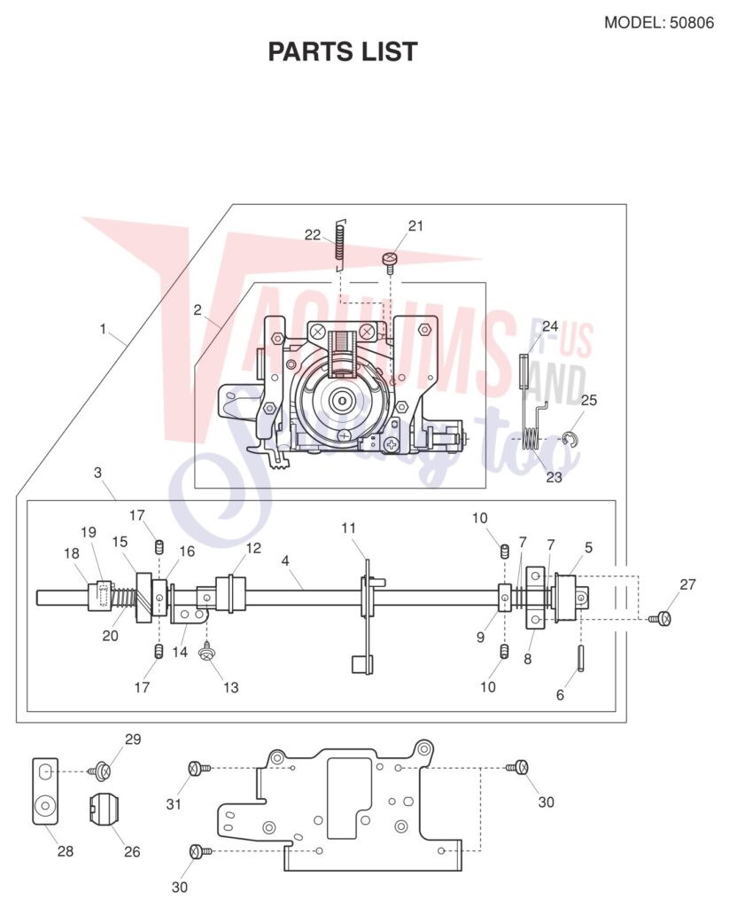 Janome 50806 exploded schematic diagram (page 3)