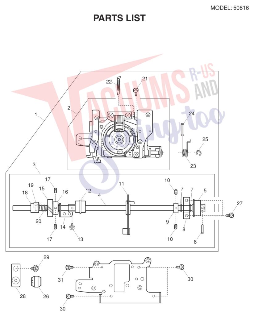 Janome 50816 exploded schematic diagram (page 3)