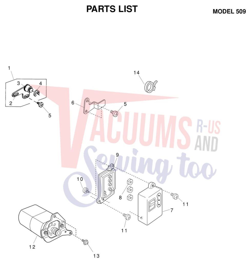 Kirby 509 exploded schematic diagram (page 2)