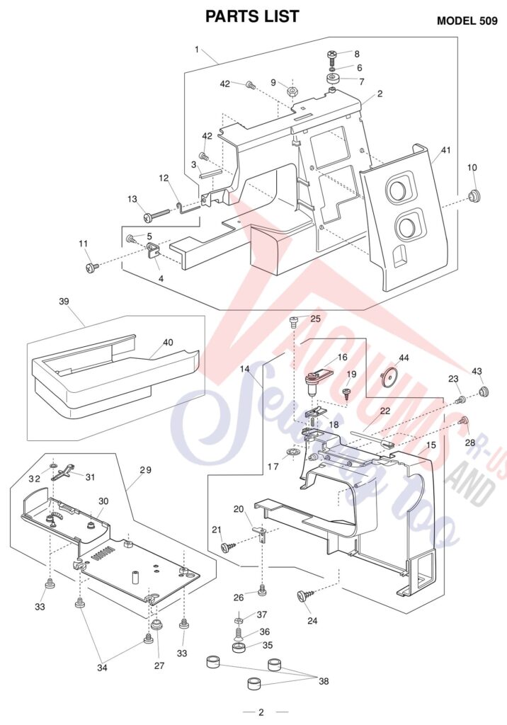 Kirby 509 exploded schematic diagram (page 4)