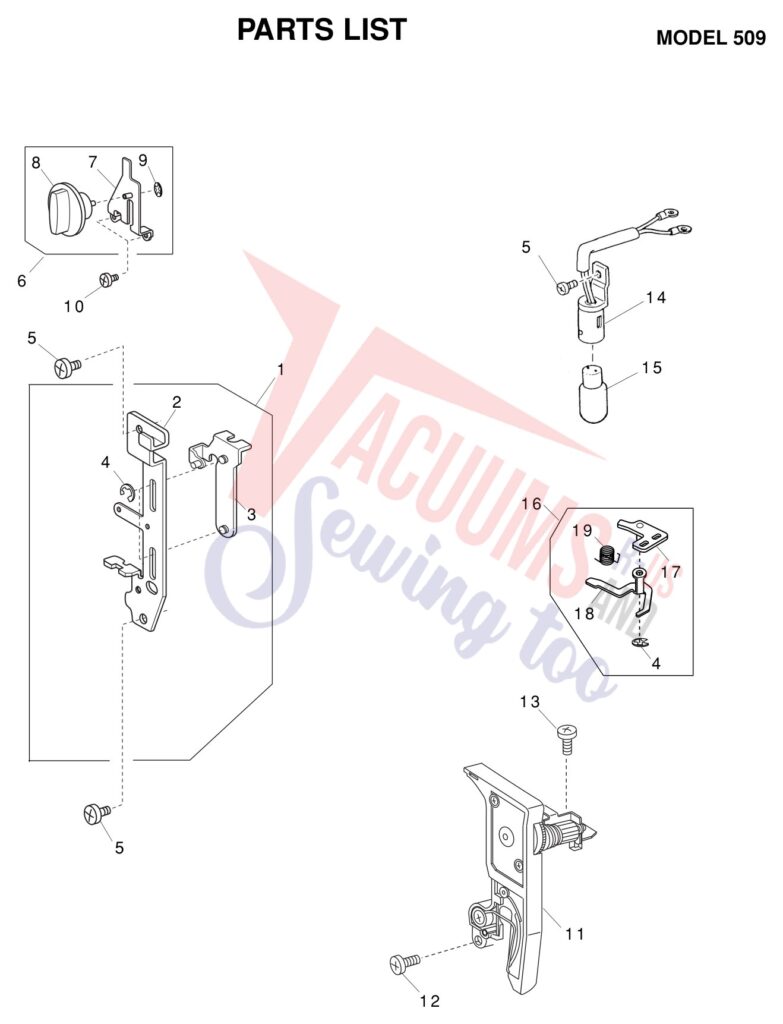 Kirby 509 exploded schematic diagram (page 7)