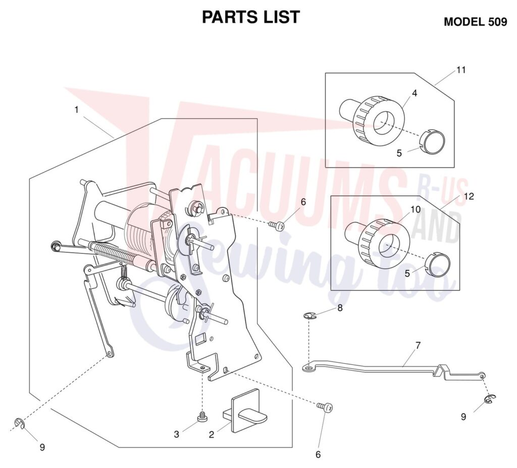 Kirby 509 exploded schematic diagram (page 11)