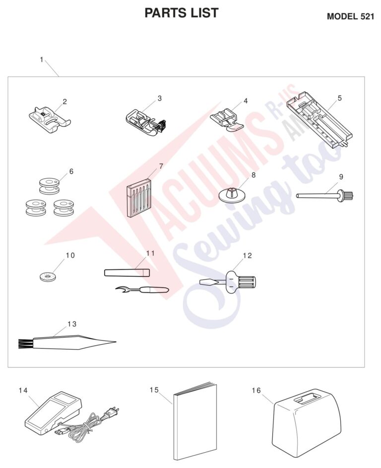 Janome 521 schematic page 3 preview