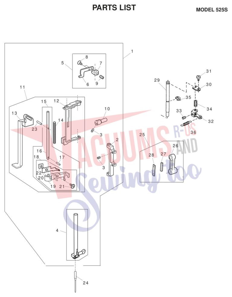 Janome 525S schematic page 6 preview