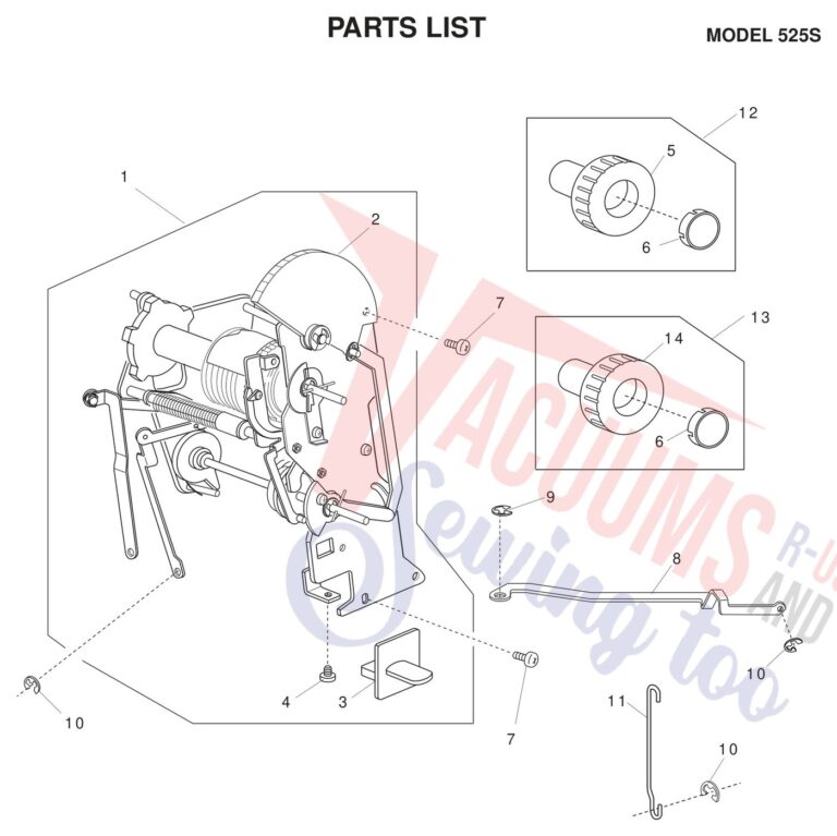 Janome 525S schematic page 11 preview